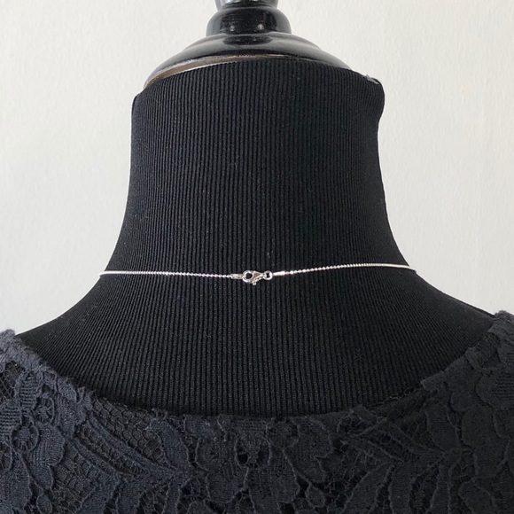 Silver Heart Necklace w/Opal & Diamond-Cut… - Picture 4 of 8